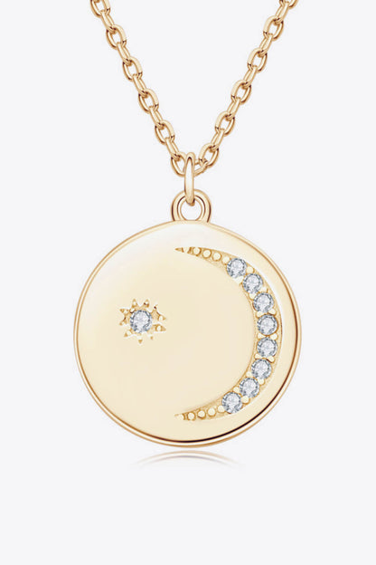 Moissanite Round Pendant Necklace