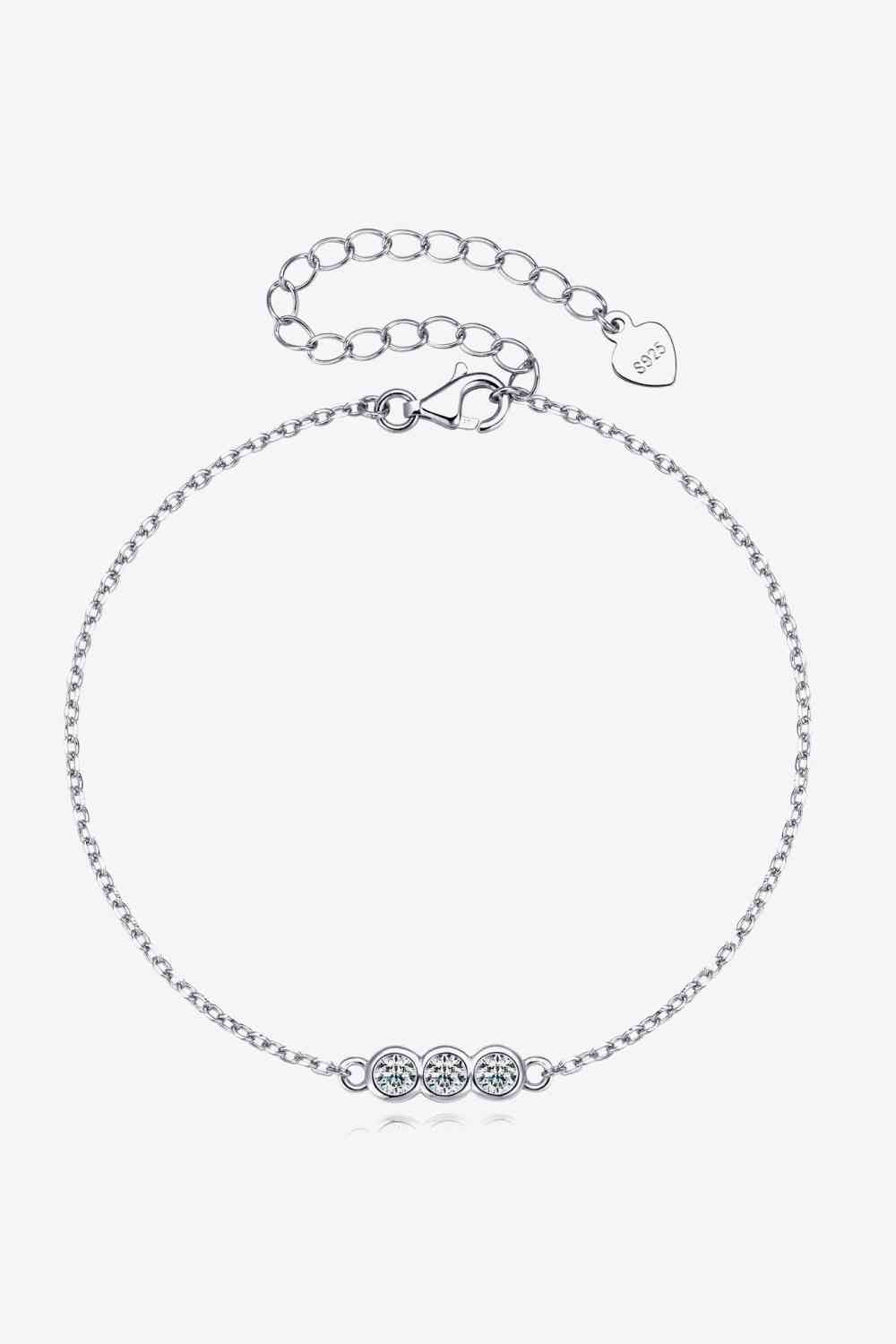 Adored Moissanite 925 Sterling Silver Bracelet - Stardust Diamonds