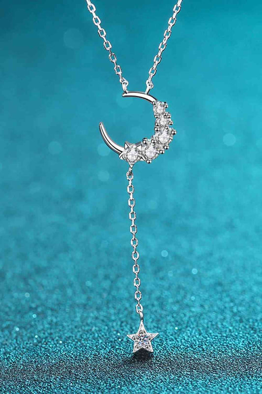 Star & Moon Moissanite Necklace - Stardust Diamonds