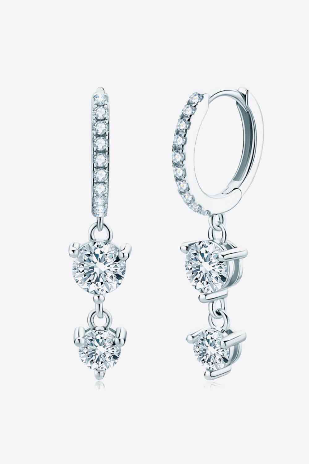 Adored Be The One Moissanite Drop Earrings - Stardust Diamonds