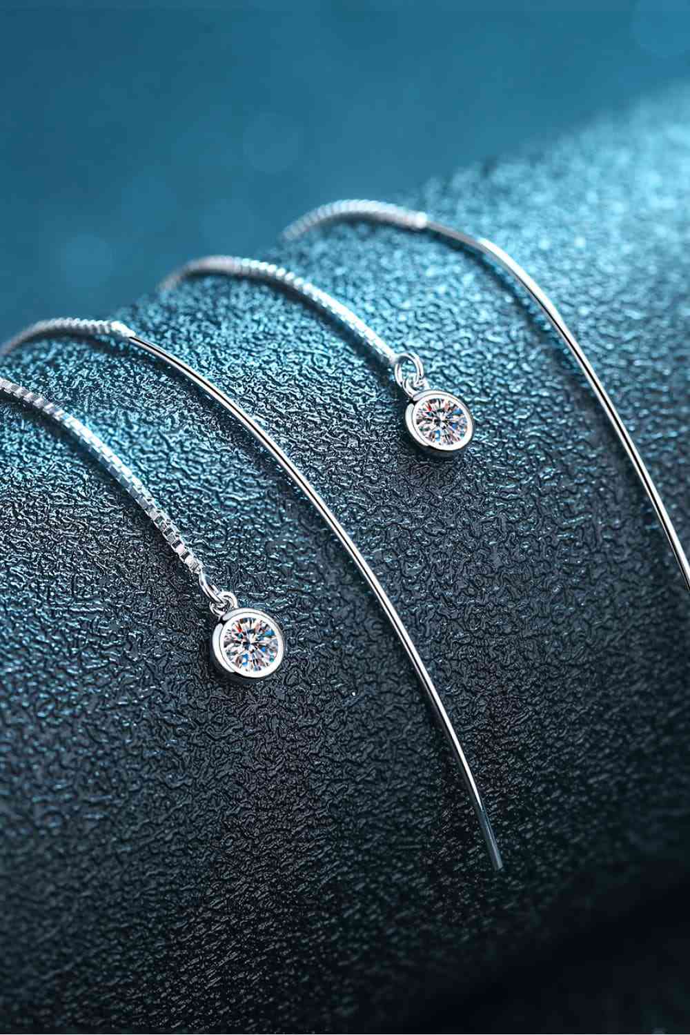 Moissanite 925 Sterling Silver Threader Earrings - Stardust Diamonds