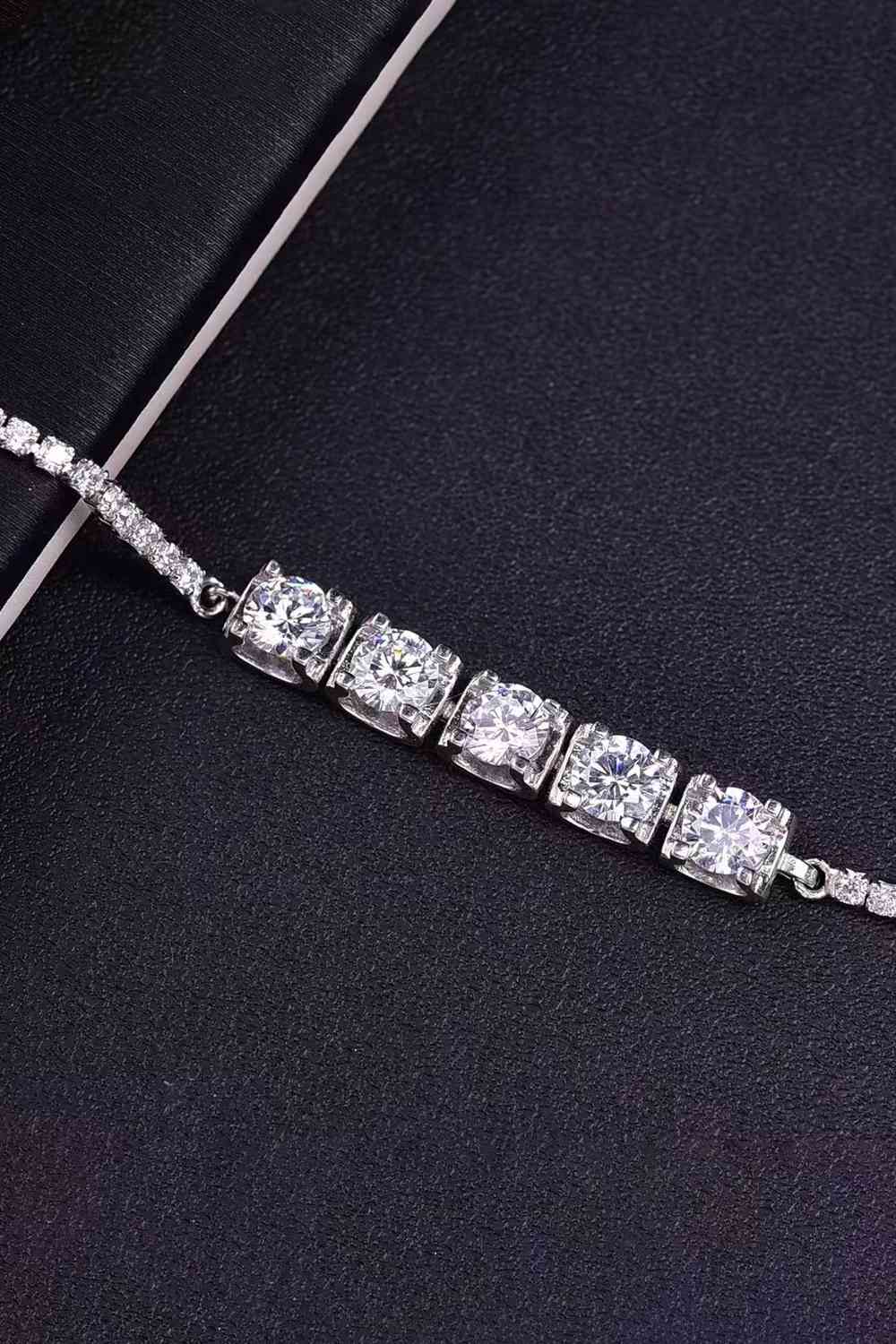 5 Carat Moissanite Lobster Clasp Bracelet - Stardust Diamonds