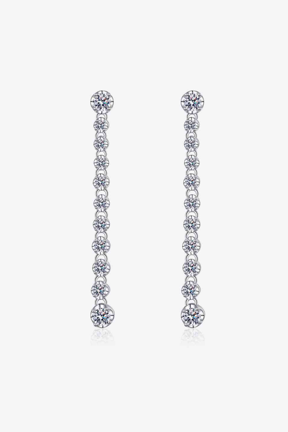 Adored 1.18 Carat Moissanite Long Earrings - Stardust Diamonds