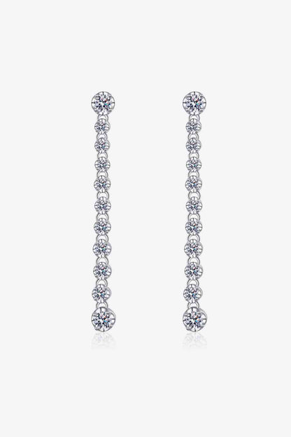 Adored 1.18 Carat Moissanite Long Earrings - Stardust Diamonds