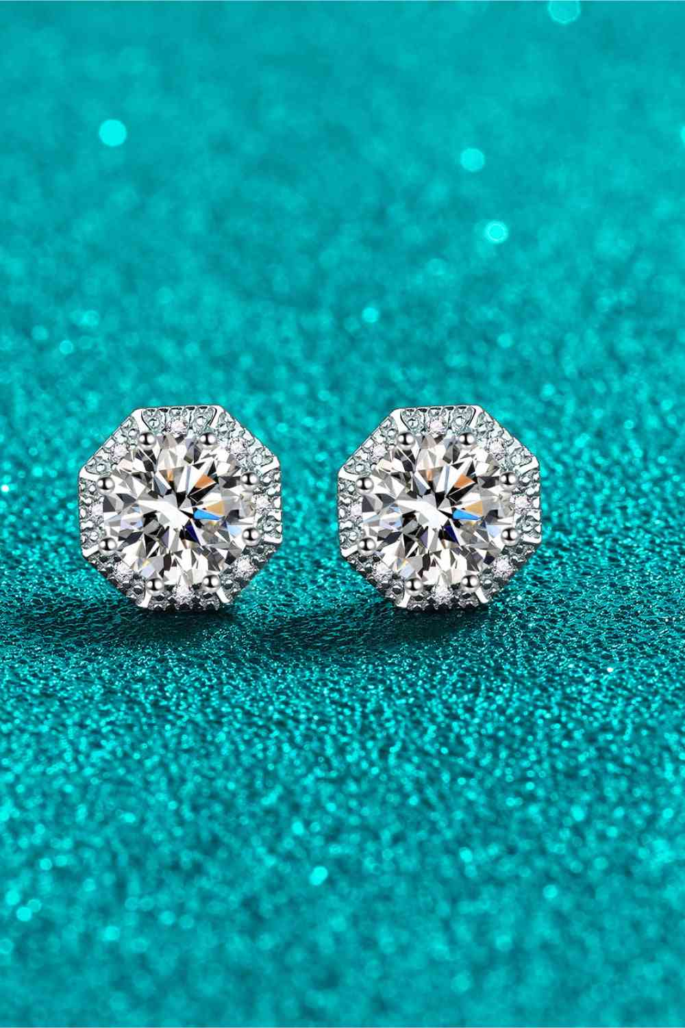 2 Carat Moissanite 925 Sterling Silver Stud Earrings - Stardust Diamonds