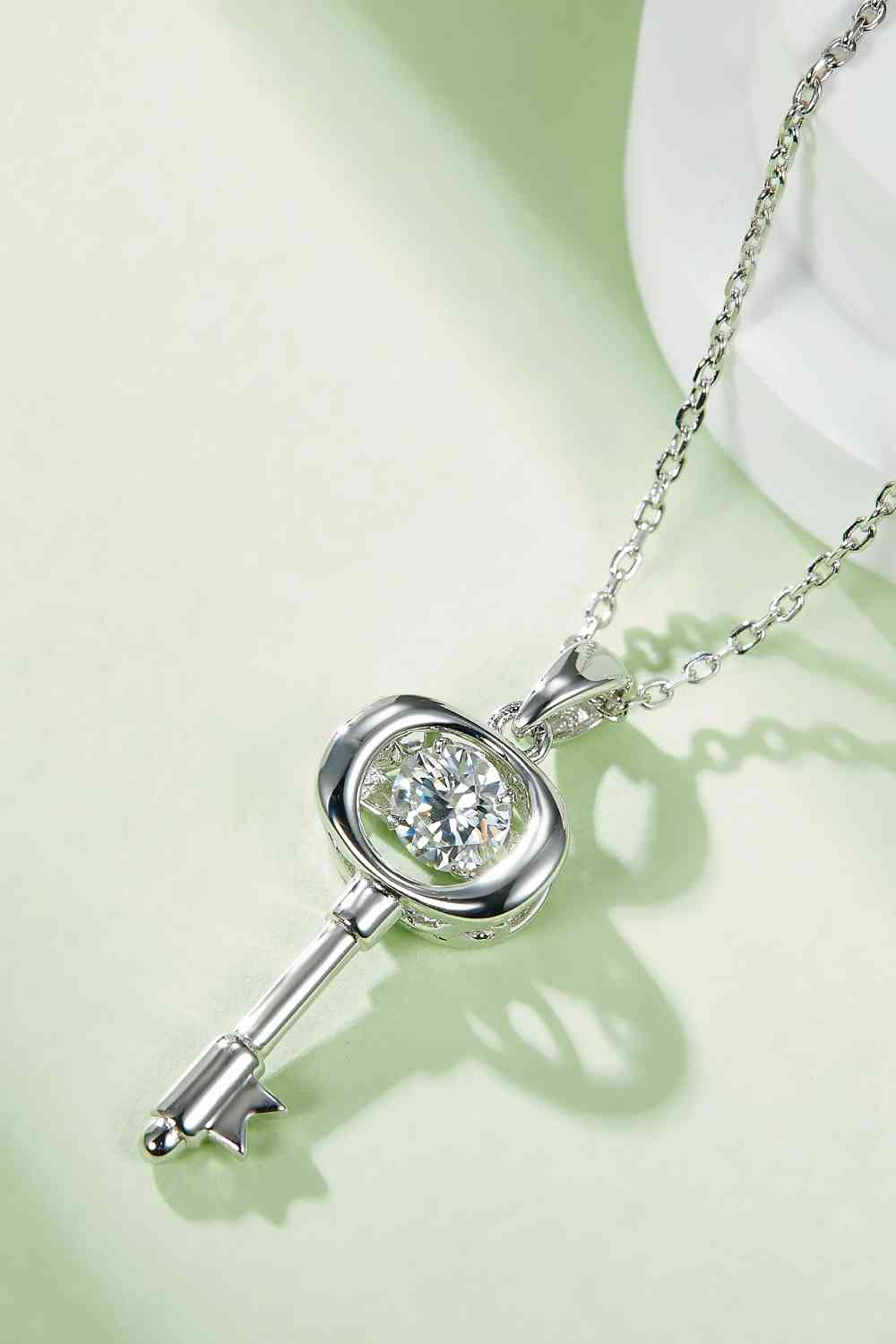 Adored Moissanite Key Pendant Necklace - Stardust Diamonds