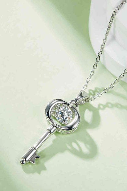 Adored Moissanite Key Pendant Necklace - Stardust Diamonds