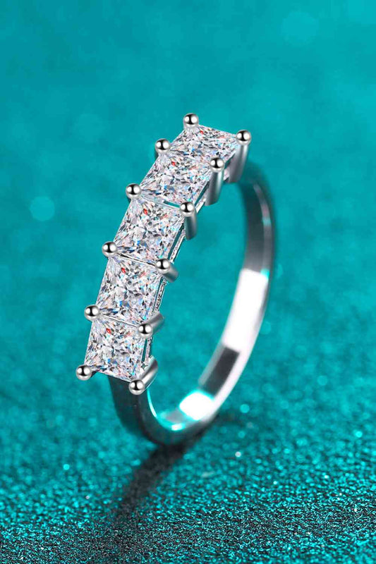 Romantic Surprise 2 Carat Moissanite Rhodium-Plated Ring - Stardust Diamonds