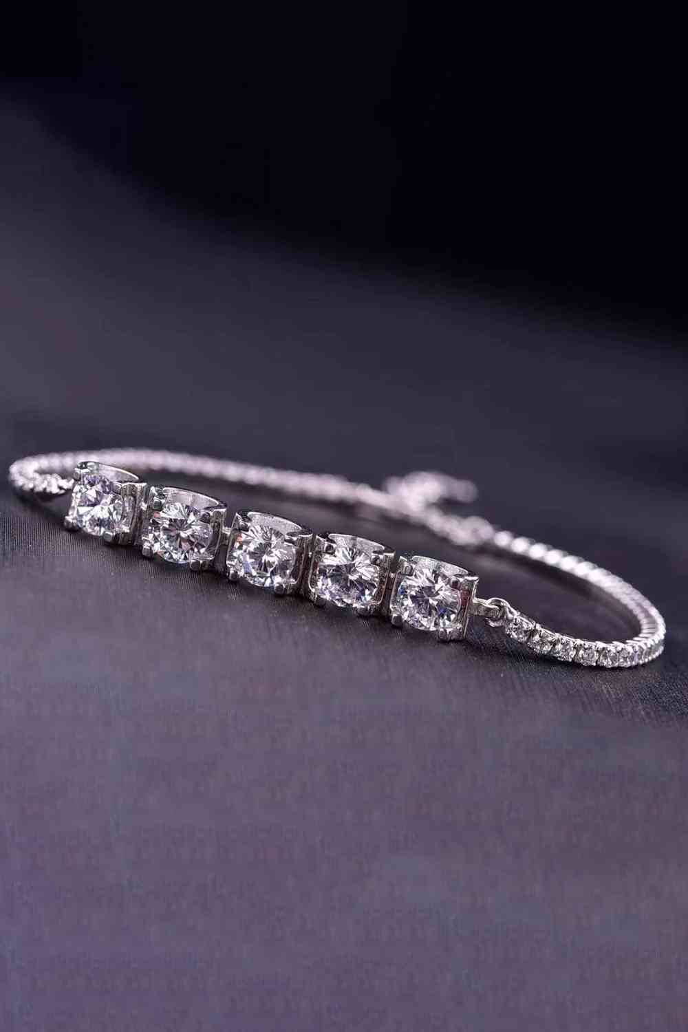 5 Carat Moissanite Lobster Clasp Bracelet - Stardust Diamonds