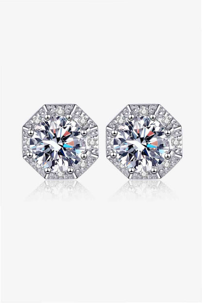 2 Carat Moissanite 925 Sterling Silver Stud Earrings - Stardust Diamonds