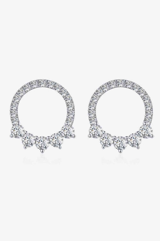 Moissanite Platinum-Plated Earrings - Stardust Diamonds