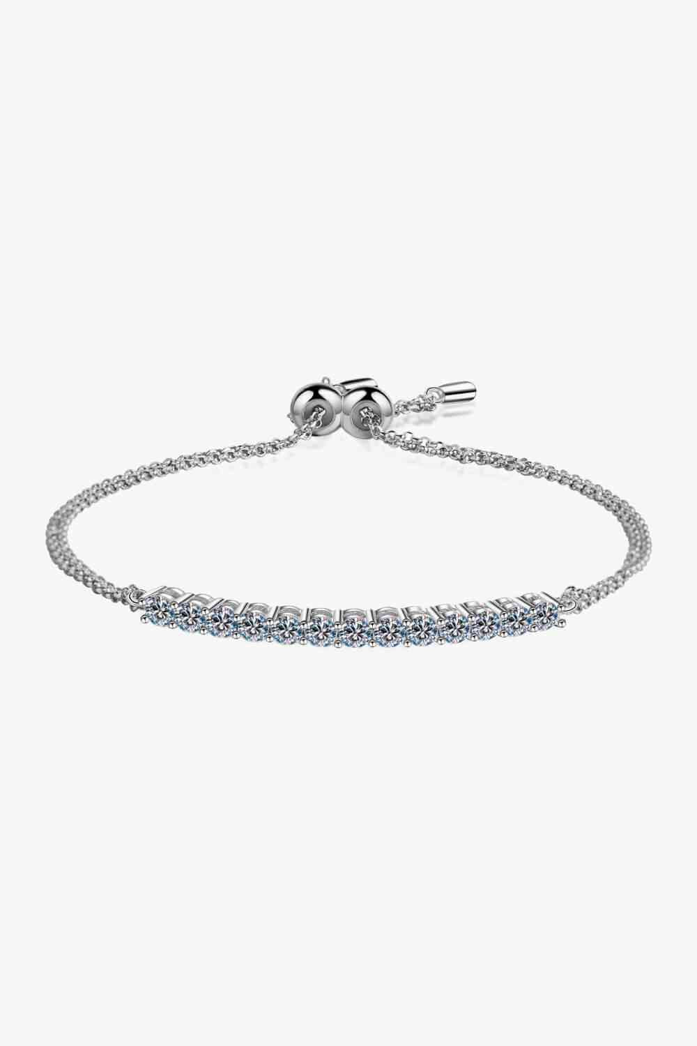 Adored Moissanite Sterling Silver Bracelet - Stardust Diamonds