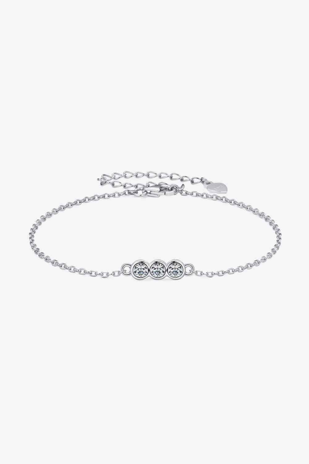 Adored Moissanite 925 Sterling Silver Bracelet - Stardust Diamonds