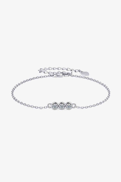 Adored Moissanite 925 Sterling Silver Bracelet - Stardust Diamonds