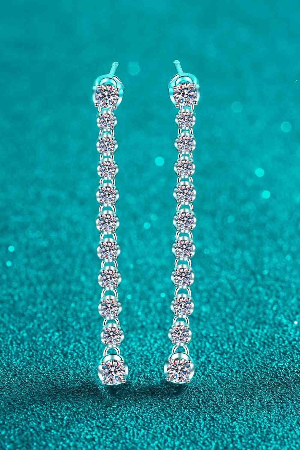 Adored 1.18 Carat Moissanite Long Earrings - Stardust Diamonds