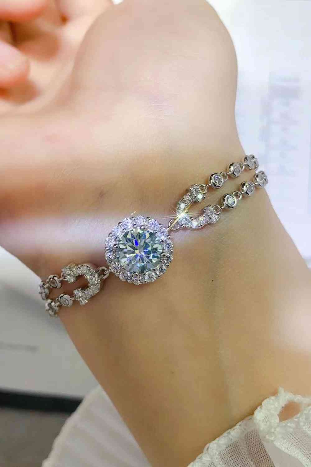 2 Carat Moissanite Double-Layered Bracelet - Stardust Diamonds