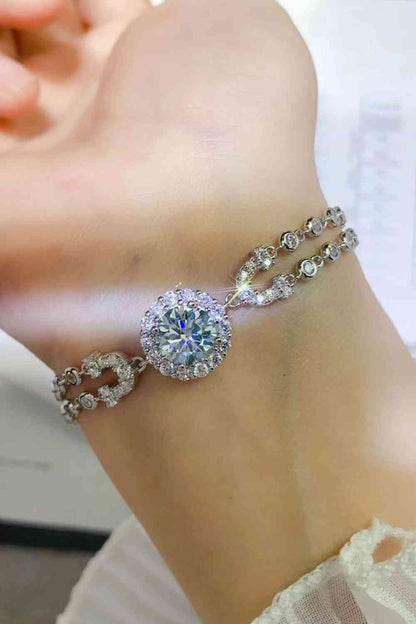 2 Carat Moissanite Double-Layered Bracelet - Stardust Diamonds