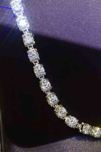 10 Carat Moissanite Platinum-Plated Bracelet - Stardust Diamonds