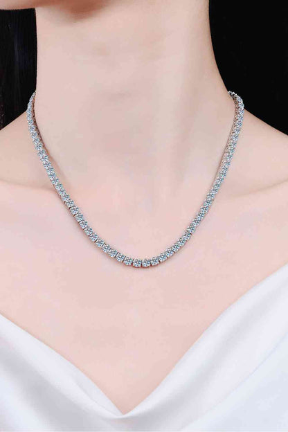 Moissanite Rhodium-Plated Necklace - Stardust Diamonds