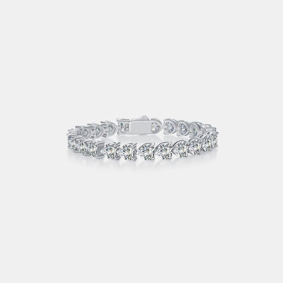 24 Carat Moissanite 925 Sterling Silver Heart Bracelet - Stardust Diamonds