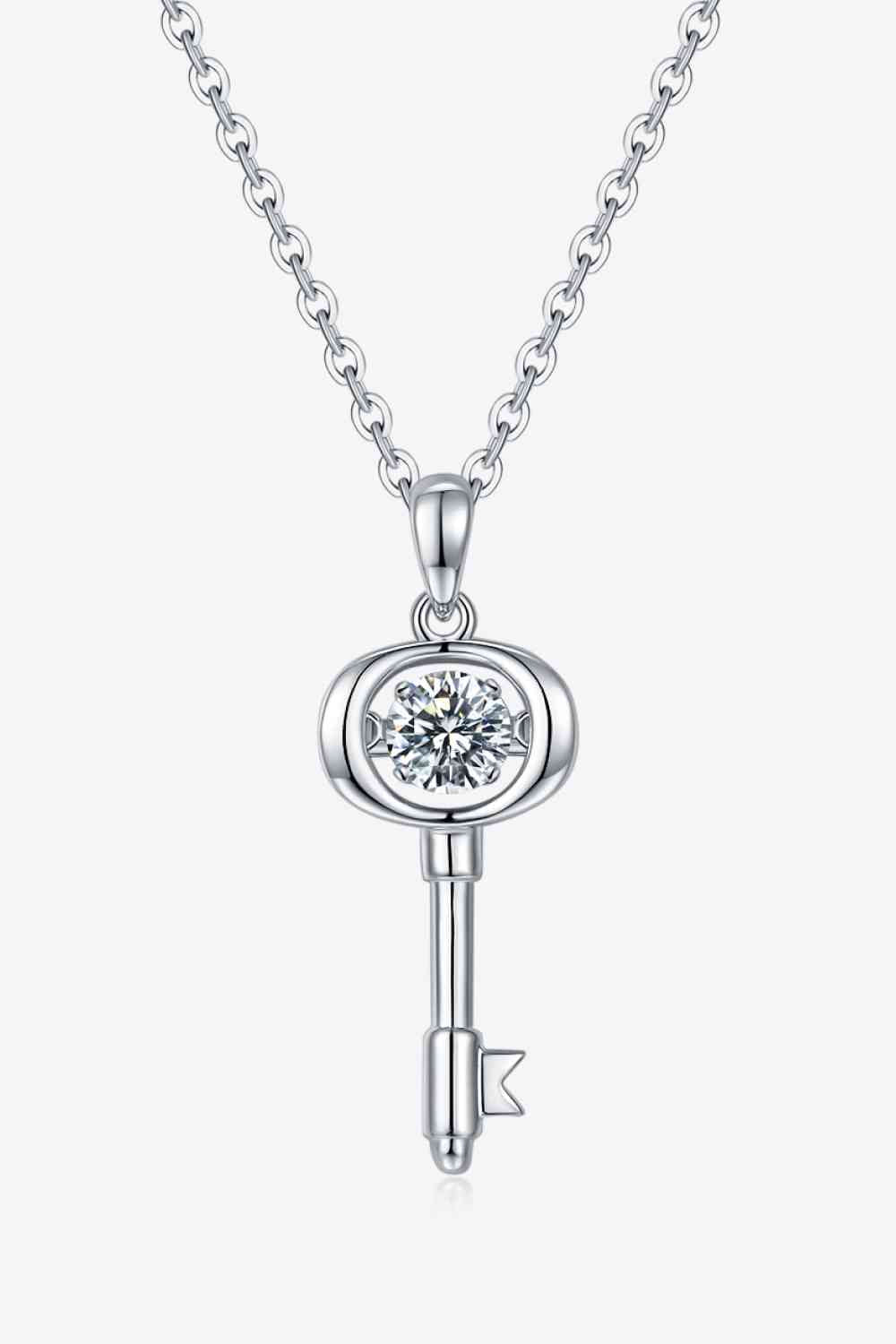 Adored Moissanite Key Pendant Necklace - Stardust Diamonds