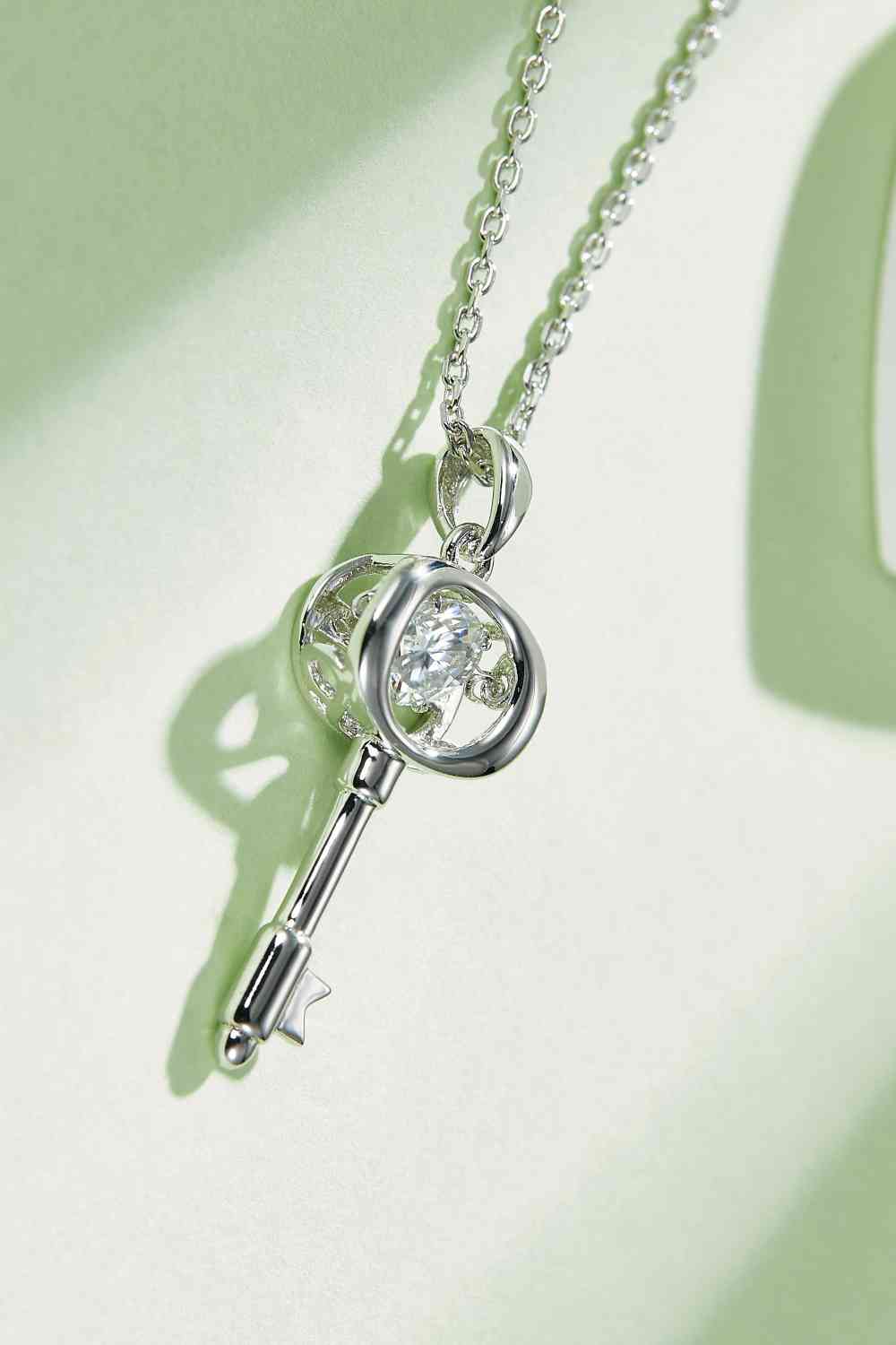 Adored Moissanite Key Pendant Necklace - Stardust Diamonds