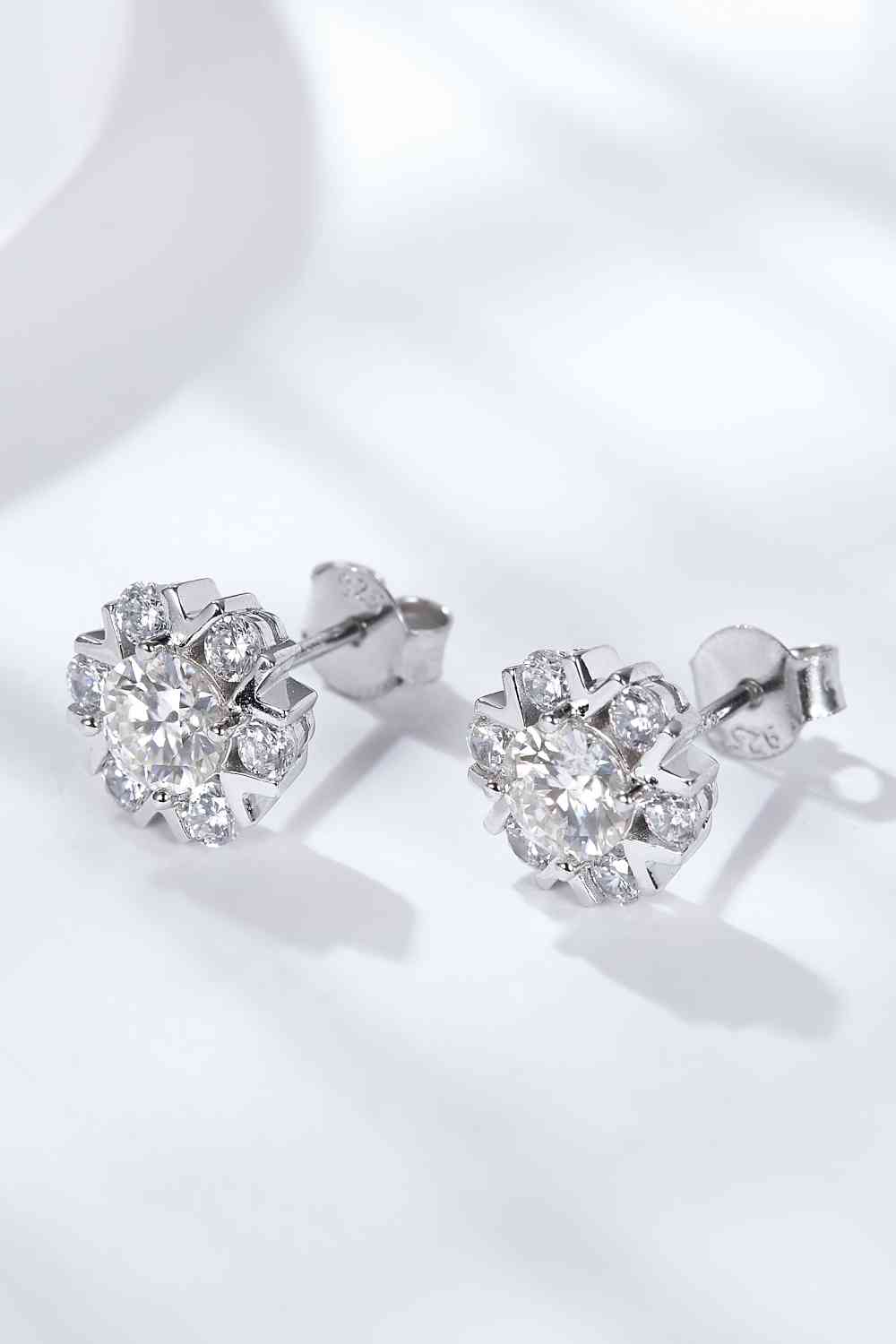 925 Sterling Silver Moissanite Stud Earrings - Stardust Diamonds