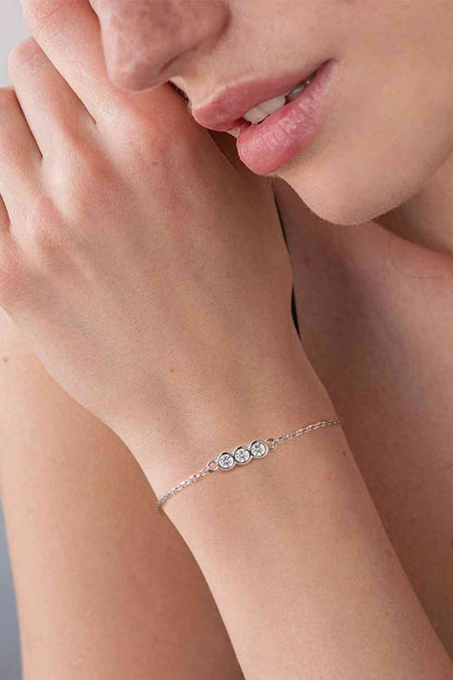 Adored Moissanite 925 Sterling Silver Bracelet - Stardust Diamonds