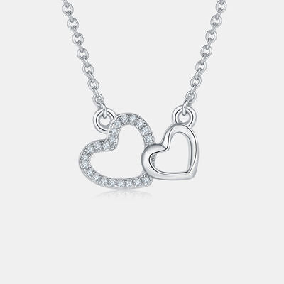 Moissanite 925 Sterling Silver Heart Necklace - Stardust Diamonds