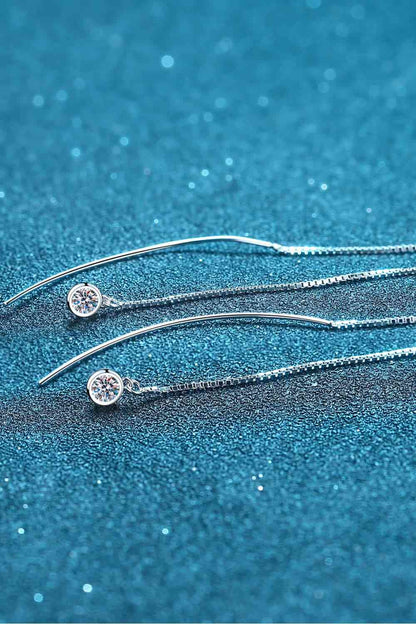 Moissanite 925 Sterling Silver Threader Earrings - Stardust Diamonds