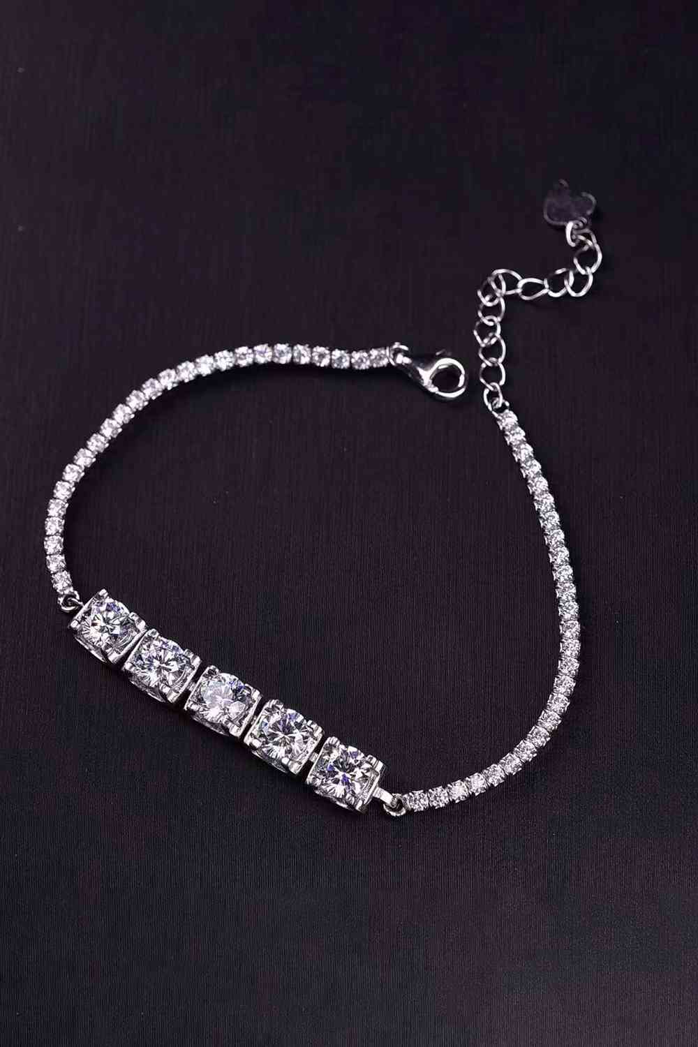 5 Carat Moissanite Lobster Clasp Bracelet - Stardust Diamonds