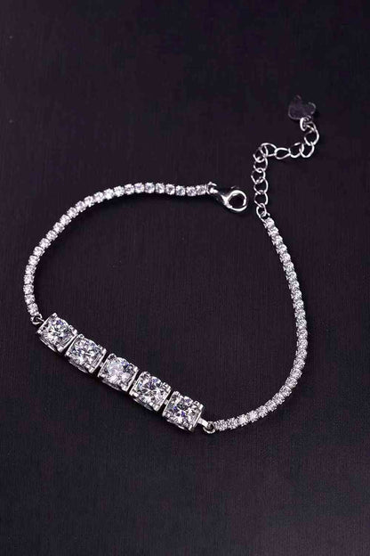 5 Carat Moissanite Lobster Clasp Bracelet - Stardust Diamonds