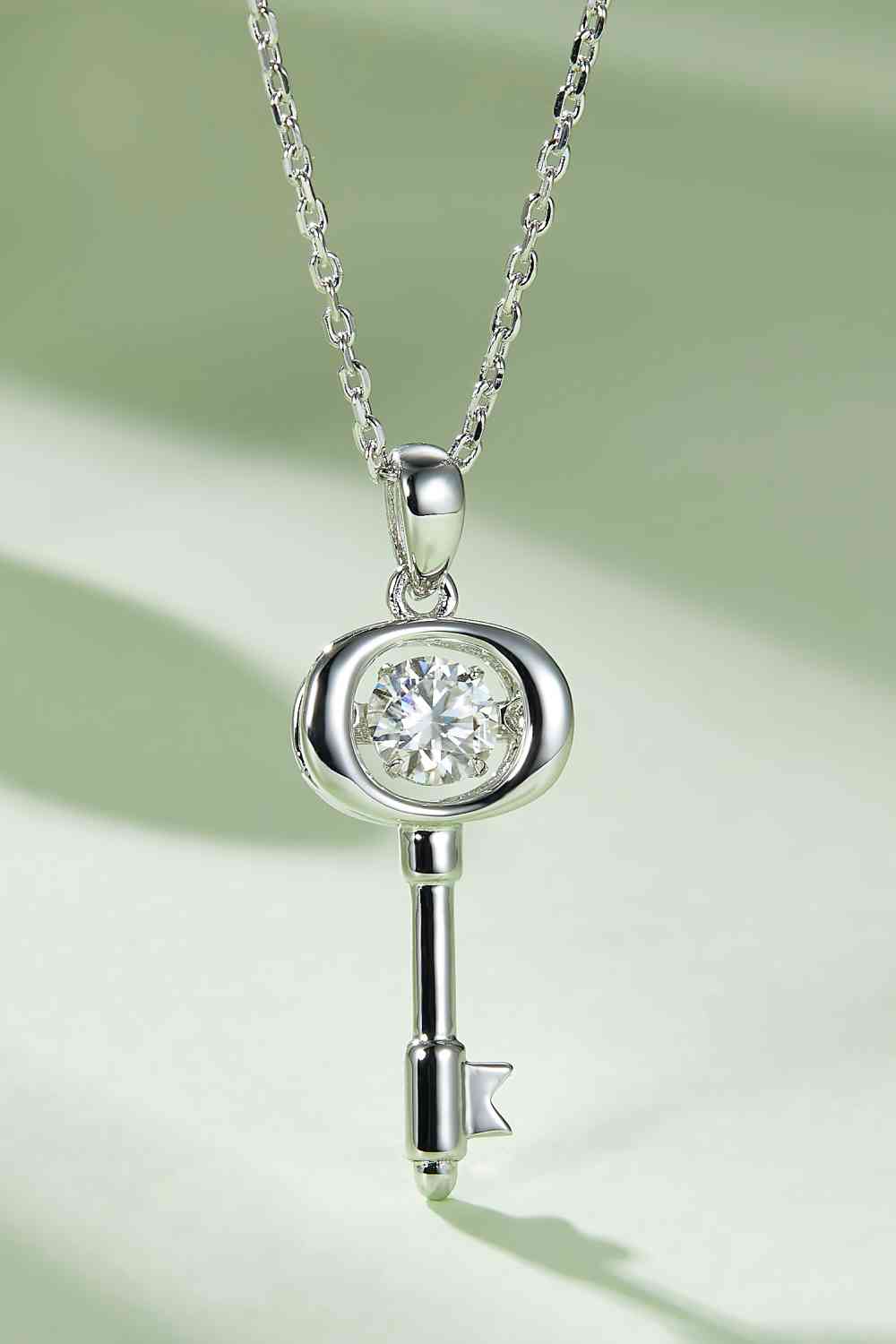 Adored Moissanite Key Pendant Necklace - Stardust Diamonds